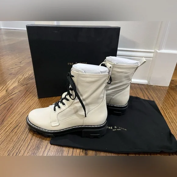 Rag & Bone NWT Shiloh Boots in White - Picture 9 of 13